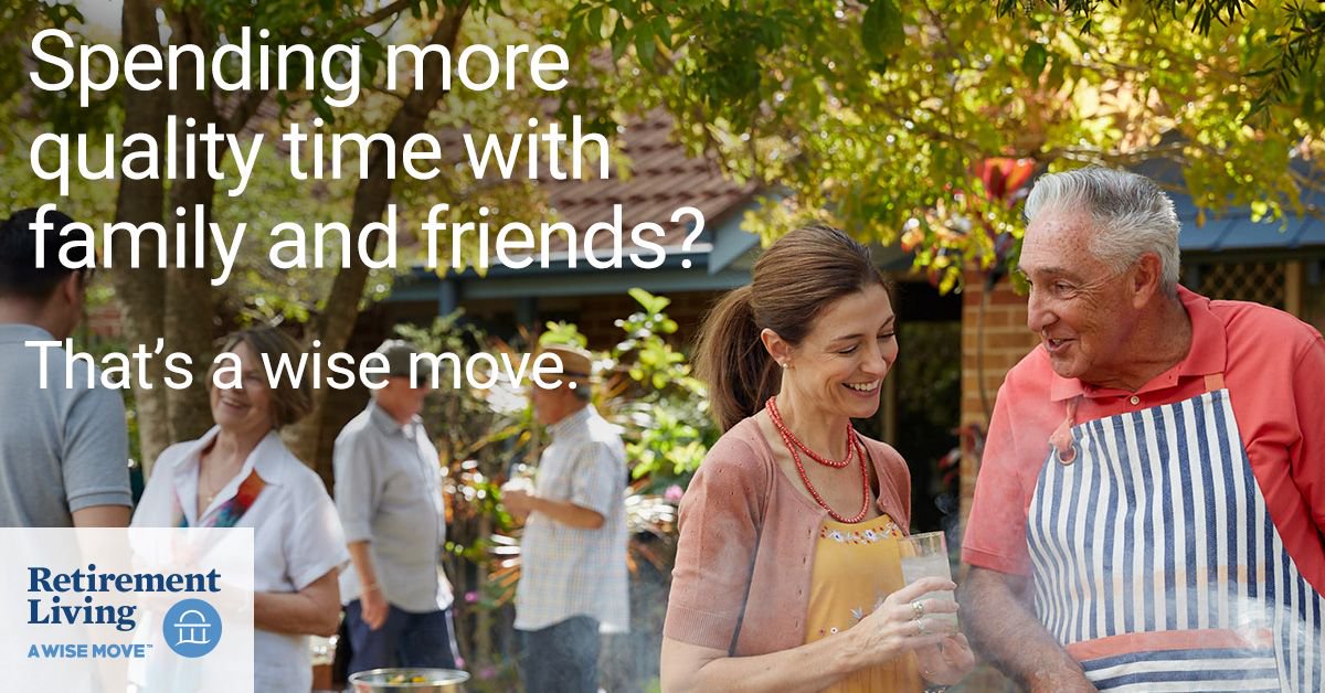 RetireAustralia's tweet photo. In a retirement village, you can make the most of time with loved ones and leave the odd jobs to someone else. We think it's a wise move: https://t.co/L7QguSjzZL https://t.co/fv6p2gBesZ