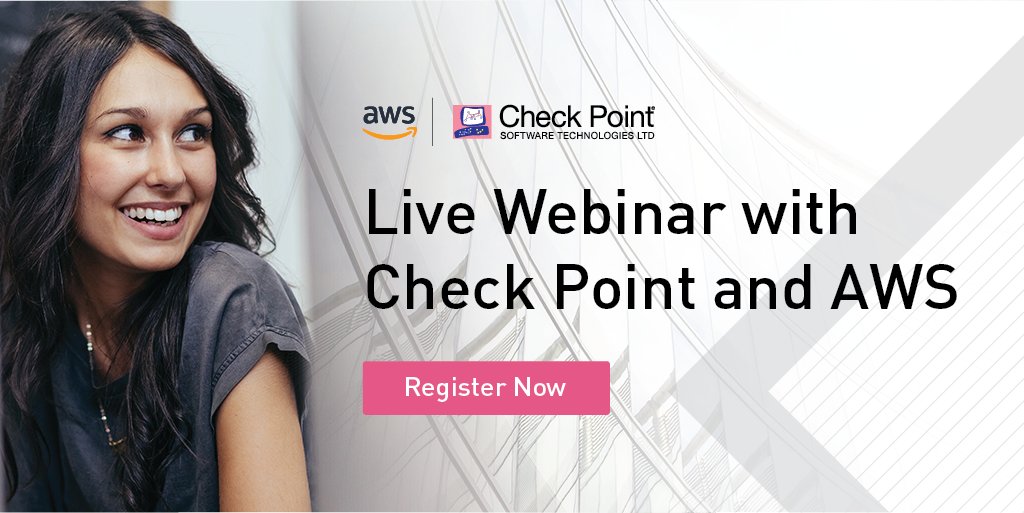 CheckPointSW's tweet photo. [Webinar] @awscloud: On Tuesday, December 4th, learn how to implement a #security strategy that is as dynamic as your AWS environment with Check Point. Register Now: https://t.co/LHzsOoEMyS #DevSecOps #DevOps #reInvent2018 #reInvent https://t.co/JlQhloGvvg
