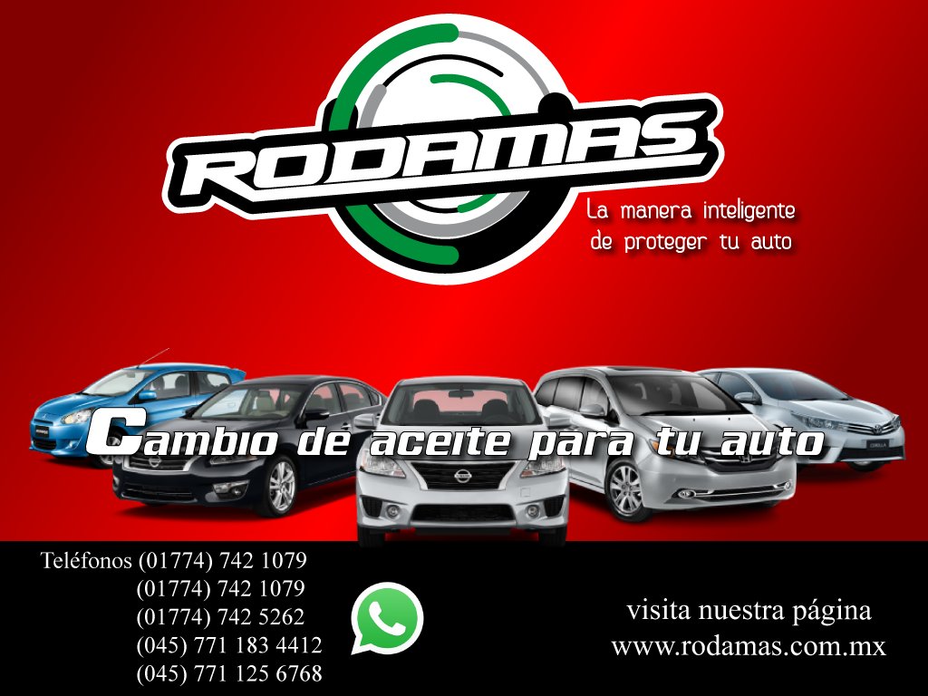 RodamasL's tweet image. ¿Ya requiere un cambio de aceite tu auto?
No lo pienses más, en rodamas te podemos ayudar

"Rodamas, la forma inteligente de cuidar tu auto!
#neumaticos, #seguridad, #profesionalismo #asesoria, #calidad, #Innovación, #actitud, #llantas #buenprecio #zacualtipan