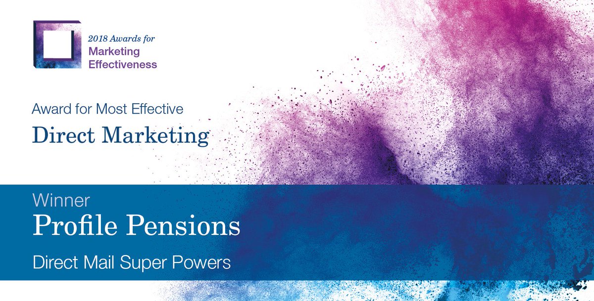 The winner for Direct Marketing is a first-time entrant in the #FSFAwards18, it’s <a href="/ProfilePensions/">Profile Pensions</a> for “Direct Mail Super Powers” Congratulations! #directmarketing #pensions #directmail