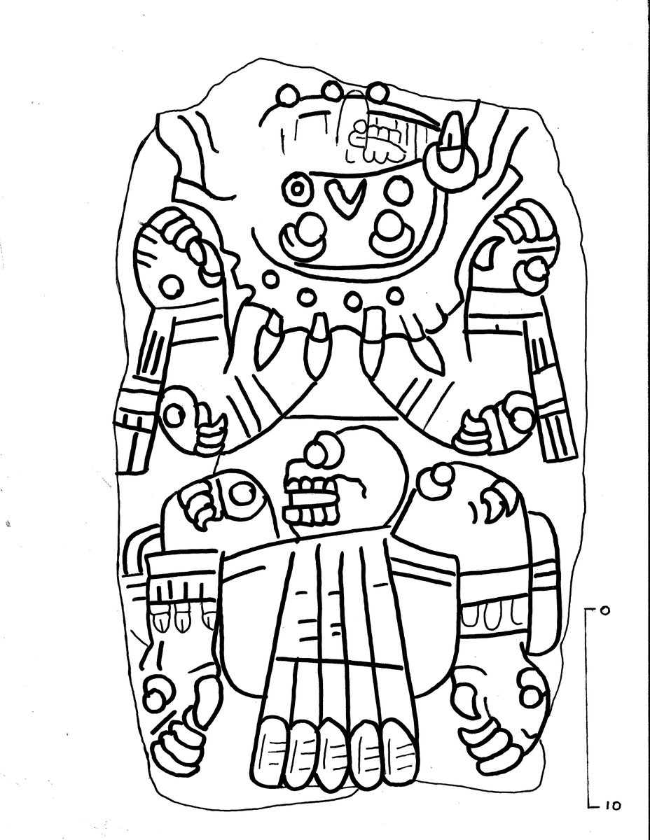 AZSSBMP Tenochtitlan Reign: Motecuhzoma I, 1440-1469 AD Chamber III  Alabaster The first Tlaltecuhtli found in situ #MuseodelTemploMayor, image size:928x1200