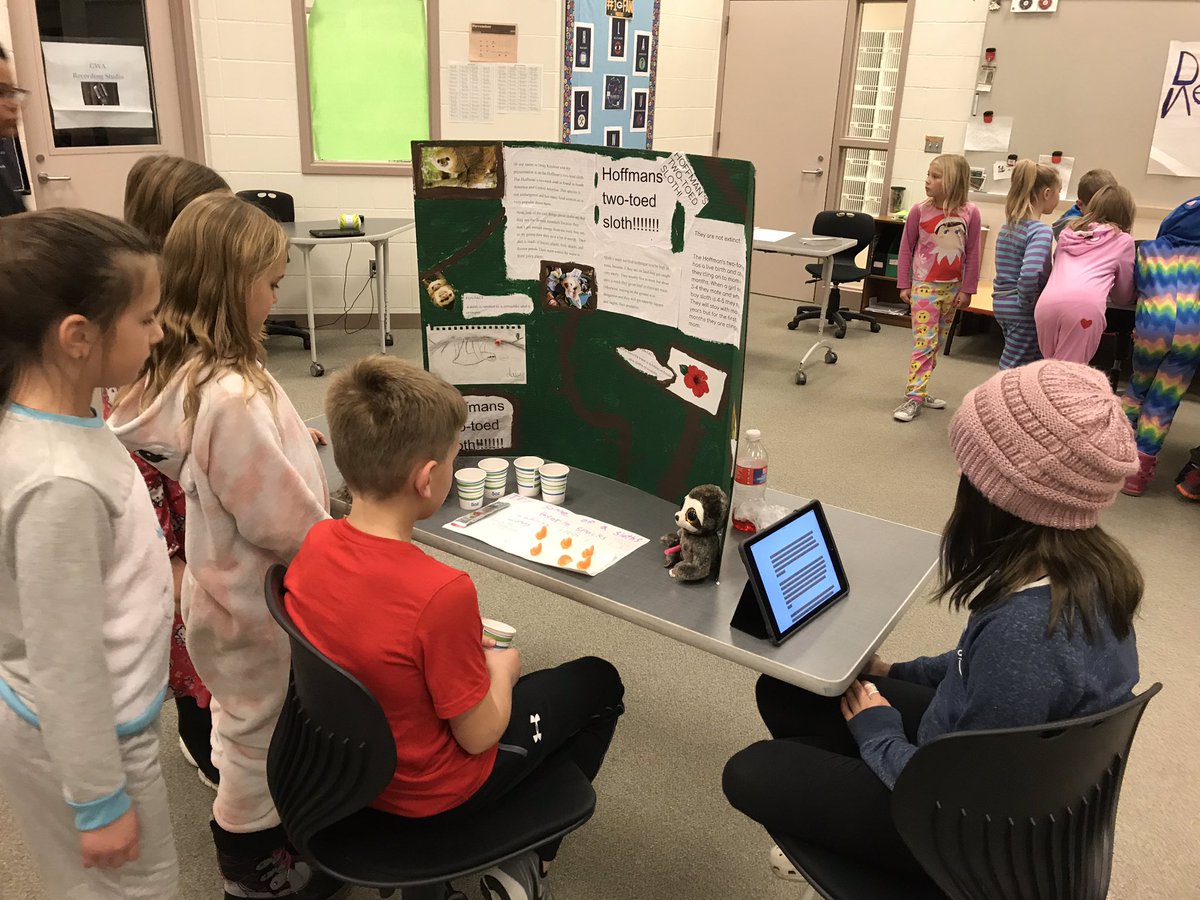 Schlatter_tim's tweet photo. @GWA_192 Ss presented their 1st trimester personal projects to Riverview students and staff today. It was great to see the kids talking passionately about their project! #launch192 @district192 #geniushour https://t.co/m9kFhSH3nV