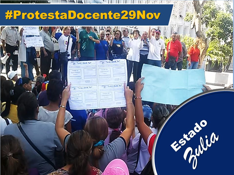 dccolectivo's tweet photo. #ProtestaDocente29Nov Estado #Zulia https://t.co/u5wcUuQkA0