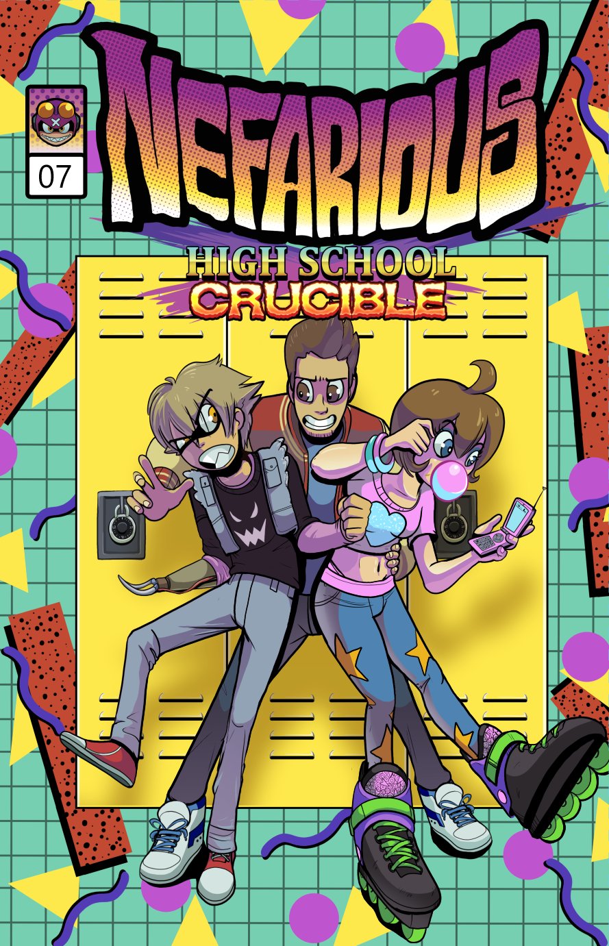 Josh on X: Now on Patreon. Nefarious issue 7: High School Crucible. The  future villain, hero and princess of Macro City have their histories  examined as high school students t.conob3zUPt62  t.coEoT6Fj0ugc 