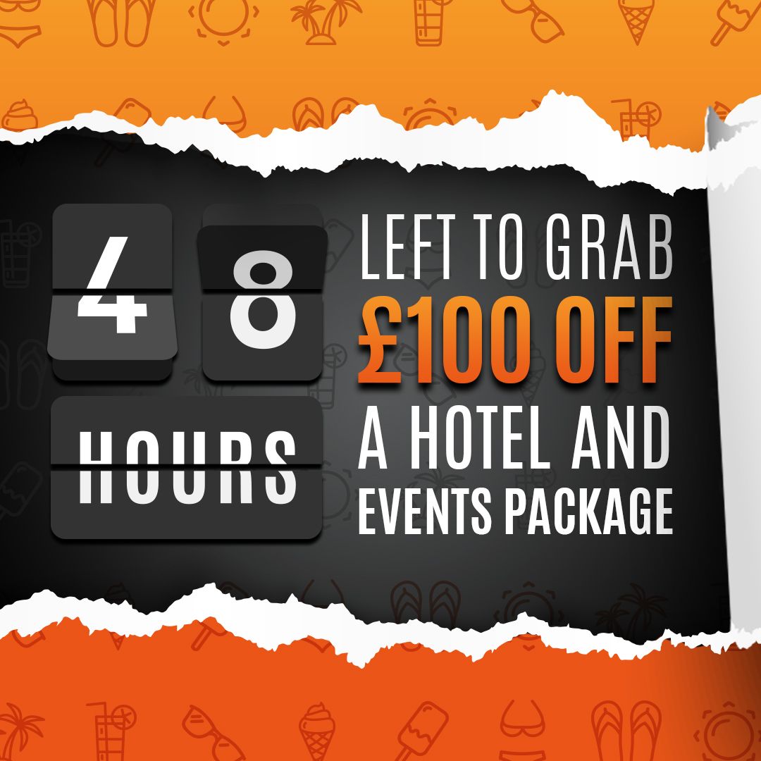 🌟YOU HAVE 48 HOURS TO GRAB A HOLIDAY WITH £100 OFF🌟

Due to the huge sellout from Black Friday, we have managed to get our hands on some more hotel and event package spaces, for everyone that missed out 🌟

GO.GO.GO...  🕑🕝😱😱 #AREYOUREADY

buff.ly/2HzeQLA
