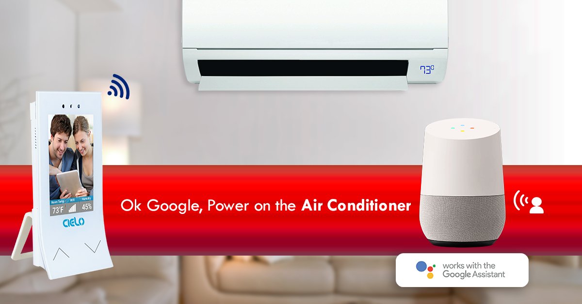 Comfort is a priority! Talk to your #AirConditioner. Cielo Breez works with the Google Assistant . ➡️ Available @ #Amazon buff.ly/2RhLmDS #Bussiness #OkGoogle #SmartHome #SaveMoney #HVAC #promotion #SmartHeating #IoT #TechNews <a href="/PilotGreenLtd/">Pilot Green</a>