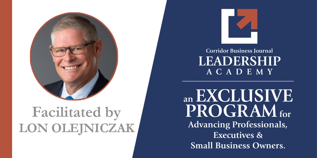 .<a href="/CBJournal/">Corridor Business</a> Leadership Academy applications are due Nov. 30. Held every other Friday from March 1 - April 26, the academy focuses on practical leadership, coaching and management skills in a professional business environment bit.ly/19Leadership