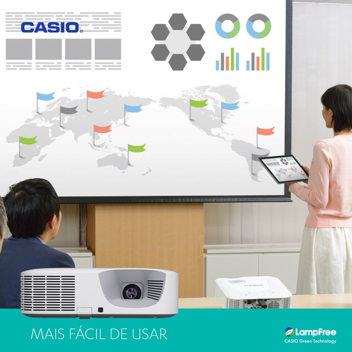 projetorescasio's tweet photo. Para reuniões mais dinâmicas e colaborativas, conte com os projetores CASIO Laser&amp;LED e o aplicativo C-Assist. Com ele, você projeta via wireless a partir de dispositivos móveis como tablets ou smartphones. Curtiu? Conheça mais: https://t.co/OROBPJpiff https://t.co/5k8pLLNSPf
