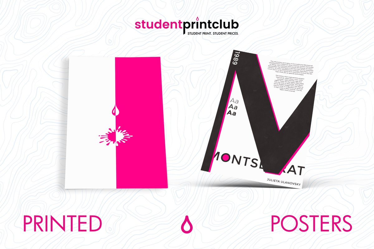 StudentPrint_'s tweet image. Our high-quality posters are a great addition to any presentation or portfolio. 
Give your artwork the quality it deserves🏆
To find out more about what we offer please to go to our website or pop in and see us in store👀

#poster #design #creative #student #artwork