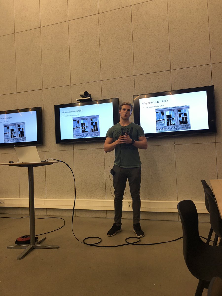 insanicae's tweet photo. @chrislydemann speaking at @ngaarhus ! How can we make our code cleaner? https://t.co/L9vY9nxGyQ