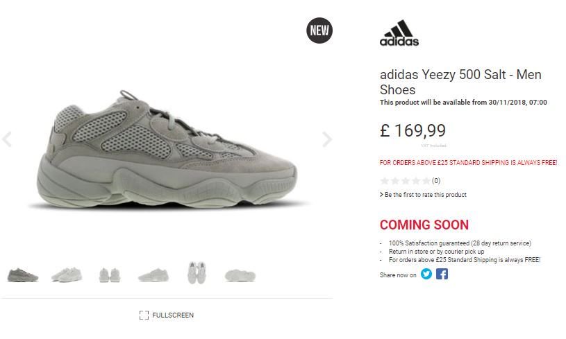 yeezy 500 salt foot locker
