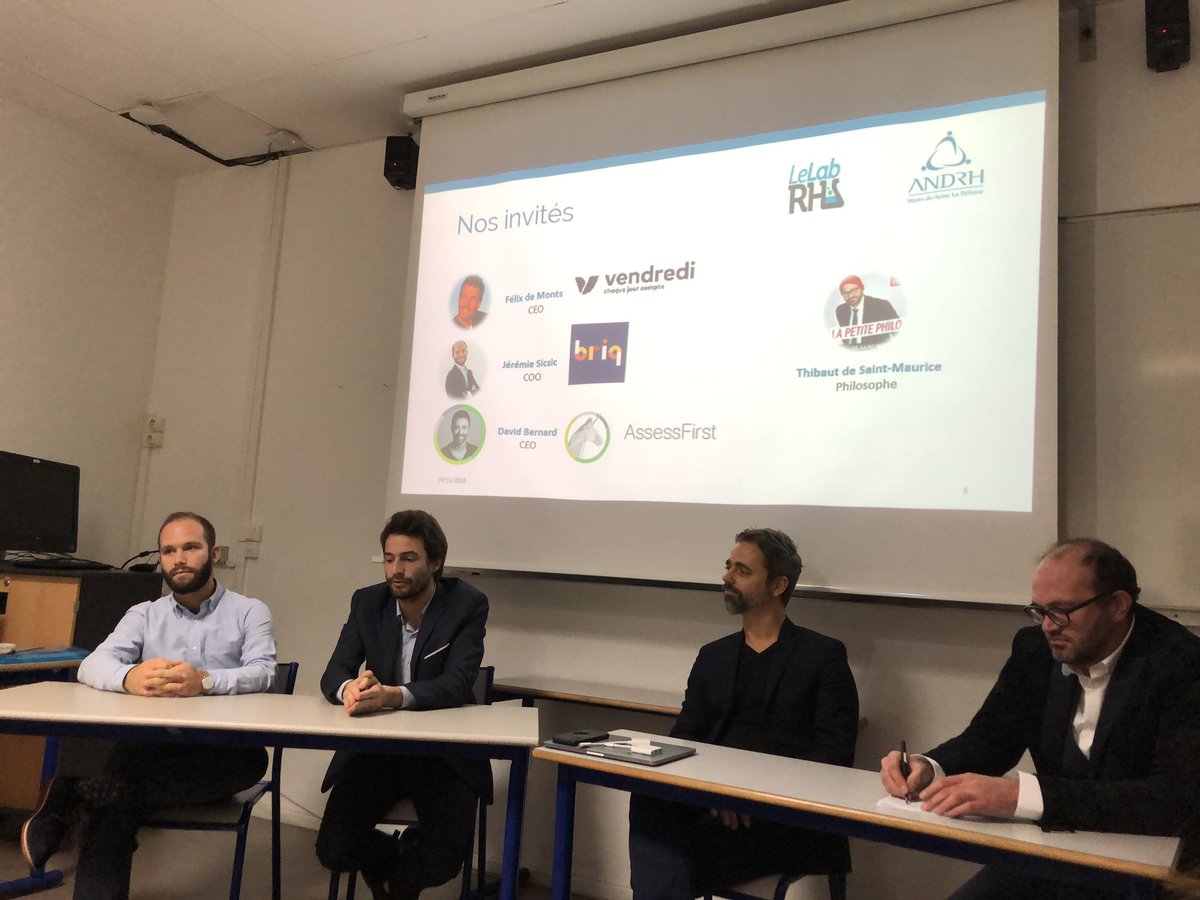 CoSempe's tweet image. Soirée #innovation #andrh groupe La Défense avec des #StartupRH et @LeLabRH avec @AssessFirst @Jsicsic @FelixdeMonts - On parle #RSE #competences #recrutement #engagement #rh et #management c’est top 😉