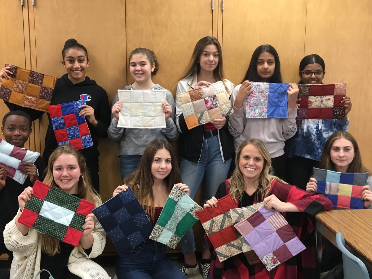 Pet-mats quilted by <a href="/Mayfield_FS/">MayfieldFamStudies</a> students are ready for donation to the <a href="/CityBrampton/">City of Brampton</a> animal shelter.  Thank you to the <a href="/bqguild/">Brampton Quilt Guild</a> for their expertise and support! #CommunityMatters <a href="/PeelSchools/">Peel District School Board</a> <a href="/MayfieldMavs/">MayfieldMavs</a>