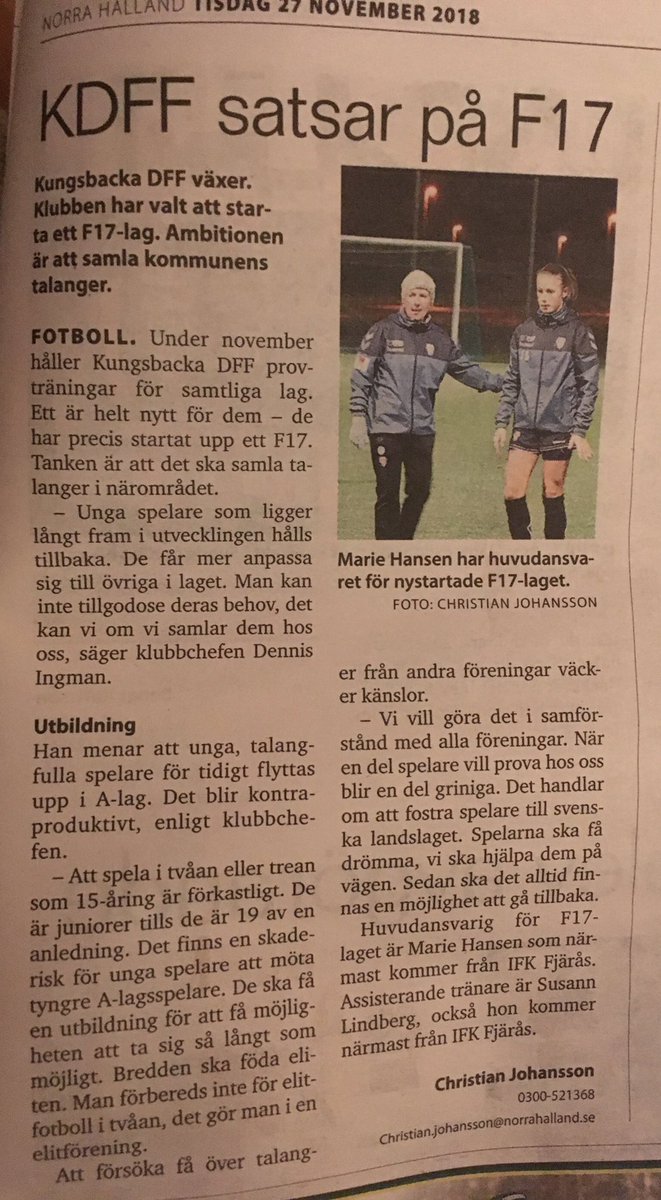 UWahlstrom's tweet photo. Mycket bra! Så rätt, KDFF! #F17lag  #fotboll #damfotboll #KungsbackaDFF #Kungsbacka @NorraHalland https://t.co/oiHJnKp0ZI