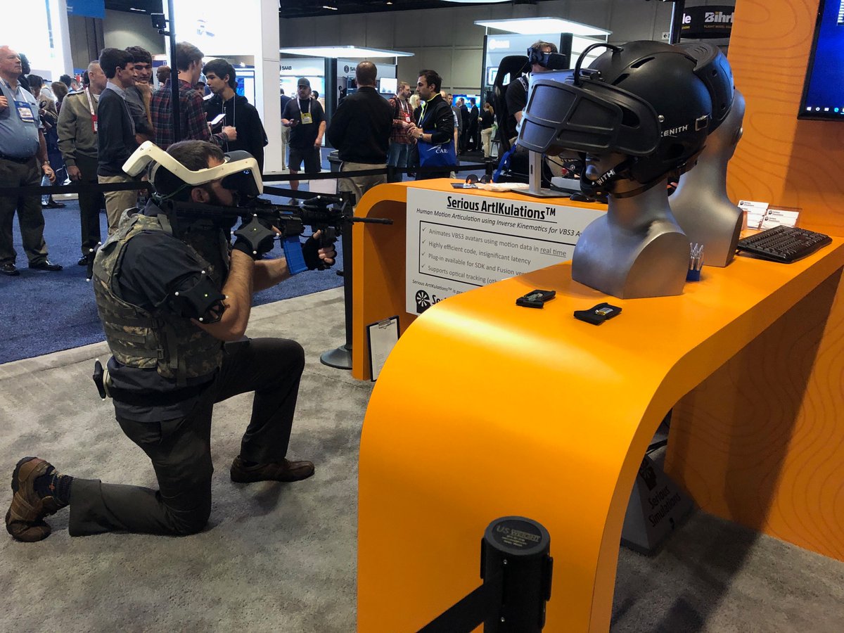 BISimulations's tweet photo. Only a few hours left at #IITSEC2018. Stop by the booth 2235 to see our final few live demos. Thanks to our booth partners: Brunner, #SimCentric, Raydon, Serious Simulations, TerraSim, #FoxGuardInc and CM Labs #vxsim https://t.co/y2nfmPeIDr