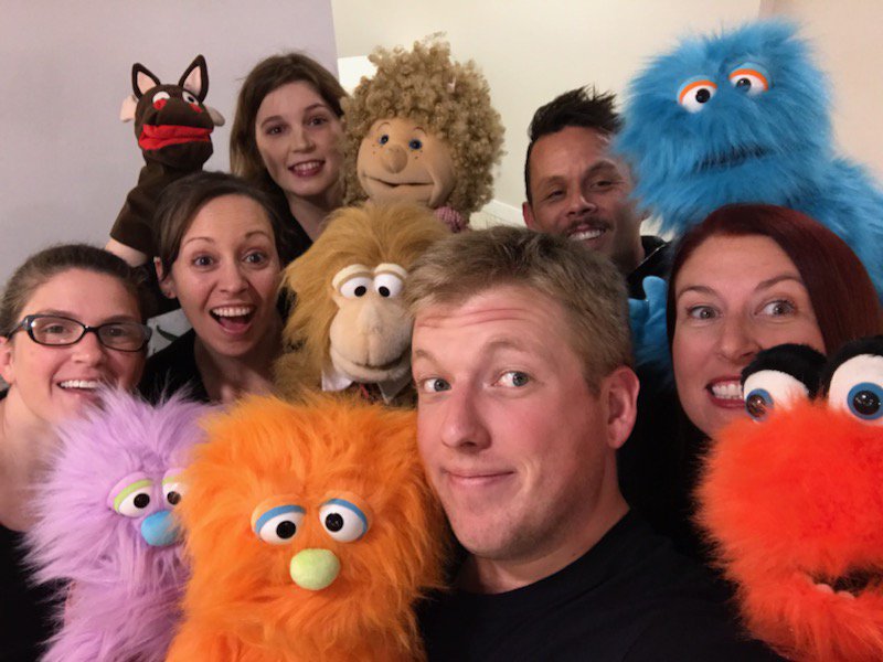 TheJaimeSoria's tweet photo. Adventures with #PuppetsAmok - we had a blast at the #ToughyTheBear show last night at #LAConnection, and still managed to do our regularly scheduled rehearsal before the show!
#Puppets #Puppetry #Improv #Comedy #AlbertThePuppet https://t.co/fZs1WLR6qC