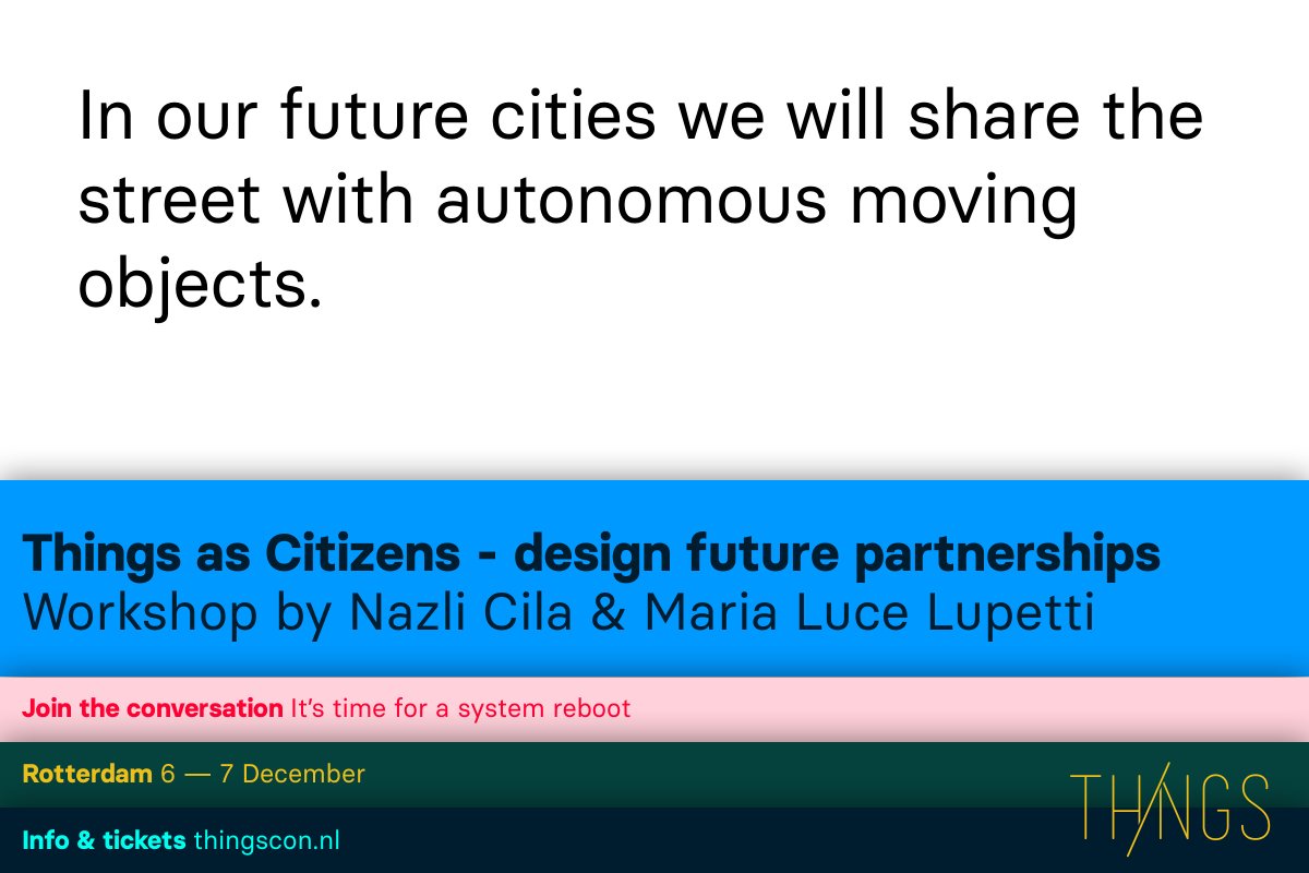 ThingsConAMS's tweet photo. In our future cities, we will share the street with autonomous moving objects. Design in this workshop for ideation new agentic and intelligent Things. @nazli_cila and @mlucelupetti of @pact_tudelft at #ThingsCon #jointheconversation https://t.co/lr0HlhgVXE https://t.co/pldOCb13Dk