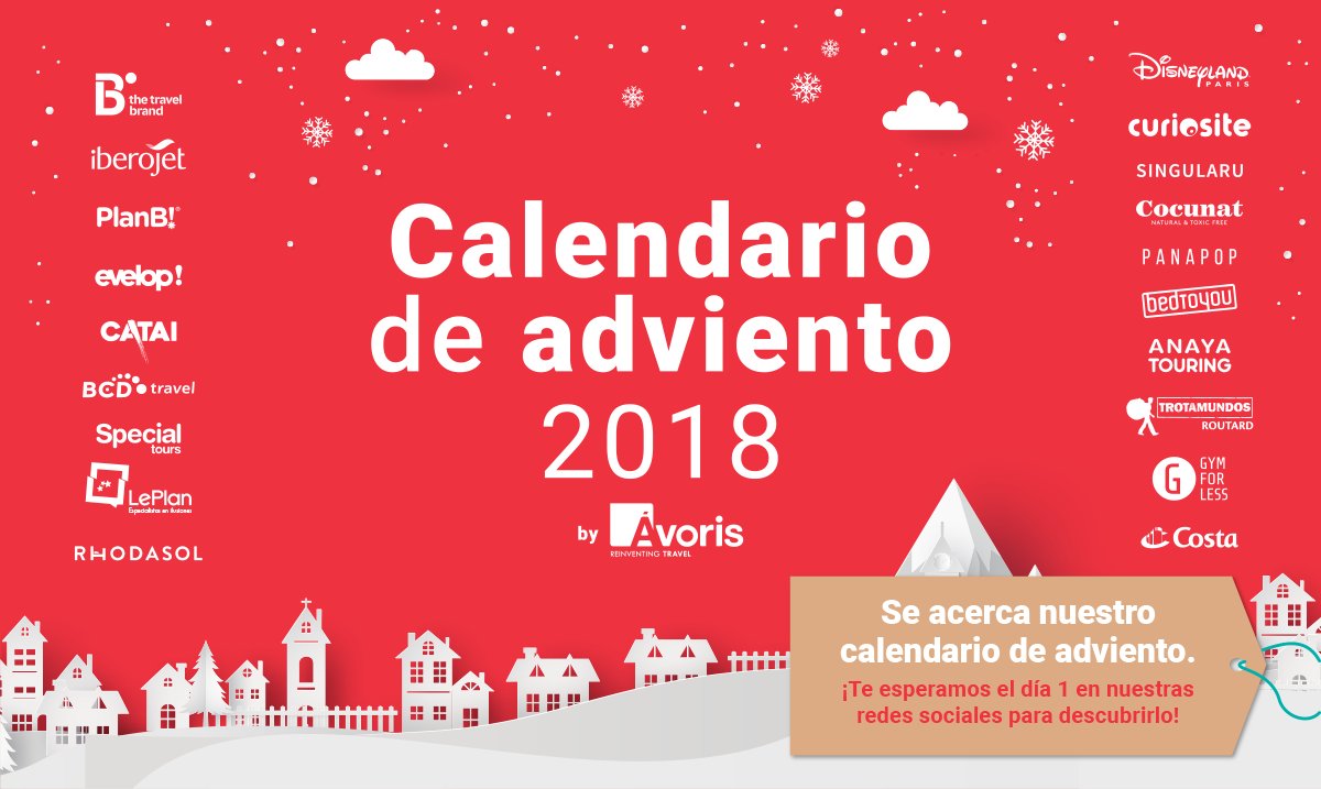 Curiosite_es's tweet photo. ¡¡Colaboramos con #Ávoris en su Calendario de #AdvientoViajero2018 con uno de sus 24 regalos para viajeros!! ¡¡Participa!!
Comienza el próximo 1 de diciembre ❄️🎁🎄https://t.co/qYAcOBygeB https://t.co/txb02FkLli