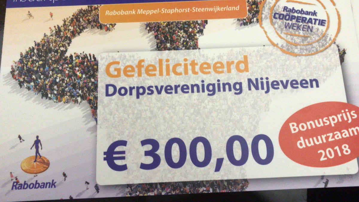 Een supermooi bedrag voor avontuurlijke klim- en klautertoestellen in het van de WoudePark.
Bedankt voor alle stemmen!!!!!