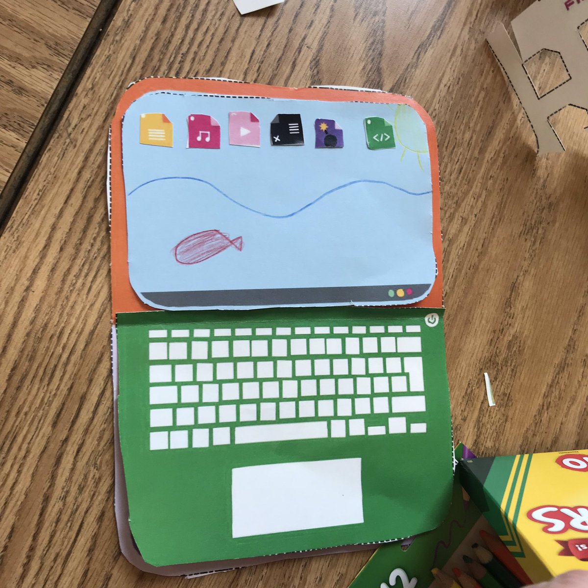 So much fun making #papercomputers with 2nd grade this week!!  #CSinSF #CSforALL
