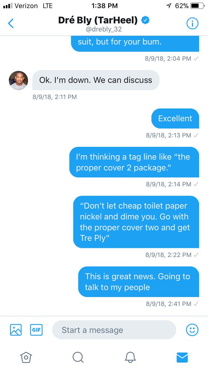 Dr_Turd_Esquire's tweet photo. As discussed on the latest @Fantasyboyzpod: the time I tried to get former NFL cornerback Dre Bly to endorse my fake brand of luxury toilet paper Tre Ply https://t.co/rSjl3pwFtF