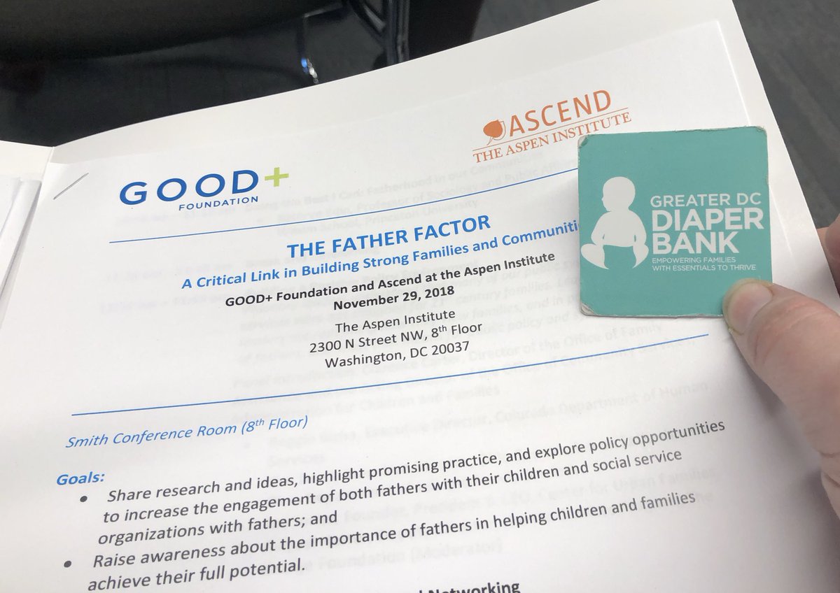 dcdiaperbank's tweet photo. Excited to talk to folks doing incredible work with families - and dads in particular - across the country! @AspenAscend @GOODPlusFdn #morethanadiaper #basicsforall https://t.co/wzoi7CVxdq
