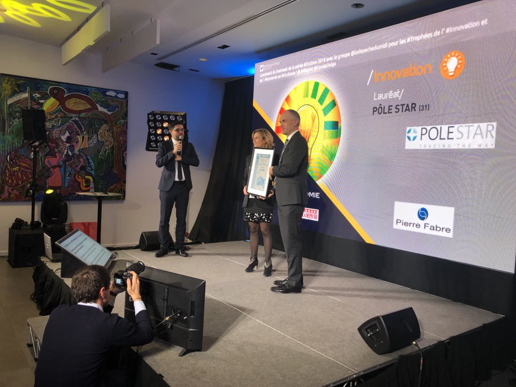 ladepechedumidi's tweet photo. .@PierreFabre remet le prix #innovation à @PoleStar_ leader de la géolocalisation indoor #occinov https://t.co/q4RF5M7HfX
