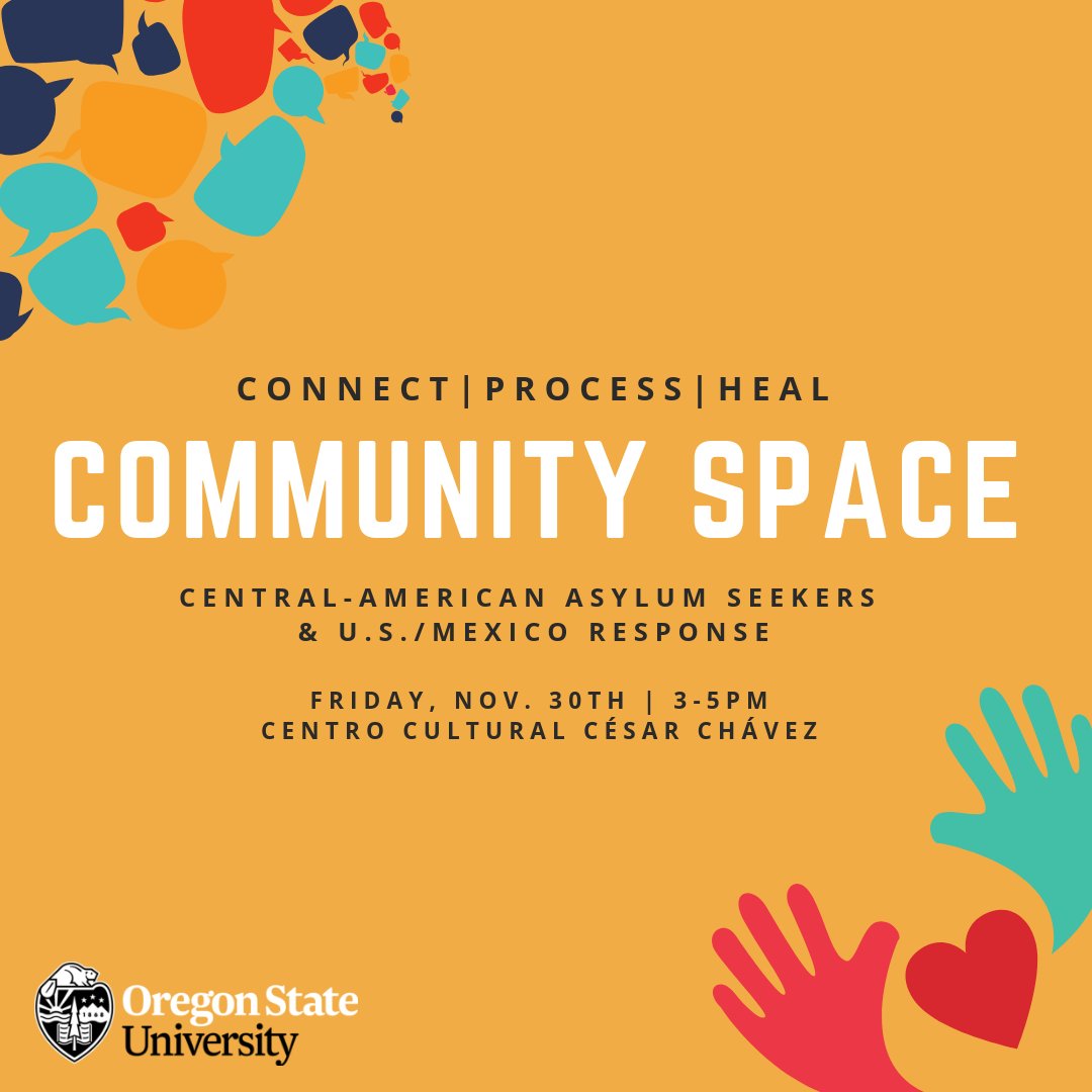 Join the folks at the CCCC this Friday to help support a community space for people to process the atrocities happening at the border. All members of the OSU community are welcome