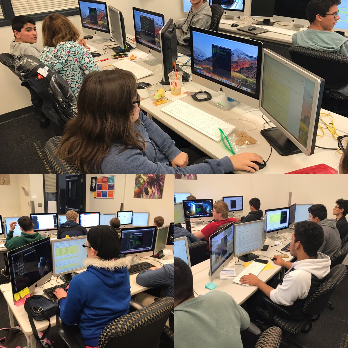 CodyHenrichsen's tweet photo. Afternoon students of @ctecnow completing challenge two of #MTMcontest for @IBMZ @CanyonsCTE https://t.co/DgCCkcJGSN