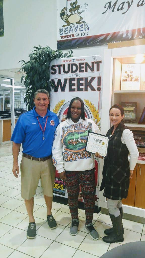 SJCSD's tweet photo. Congratulations to Montoya Gilyard of First Coast Technical College - Beaver Toyota Student of the Week! Way to go, Montoya, you make us proud! @beavertoyotafl @TheBeach1055 https://t.co/uw2VGHssB5