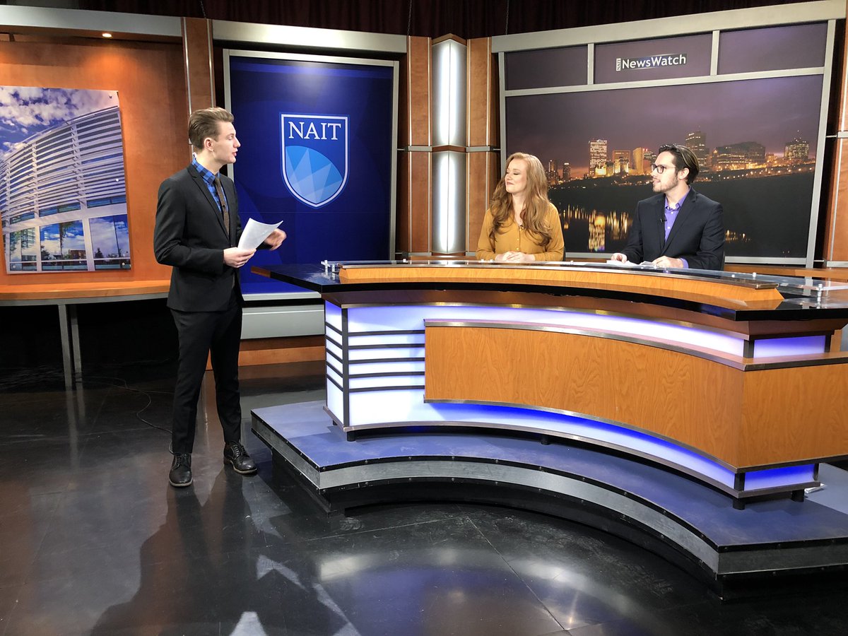 NAIT2ndEdition's tweet image. Here is your talent for this weeks #nait2ndedition! It’s Team A’s final show and we are looking to end on a high note! We are going to be covering the #GreyCup2018 Parade, #theranch peaceful protest and much more! Stay tuned for this weeks episode. 📺🎥 @NAIT
