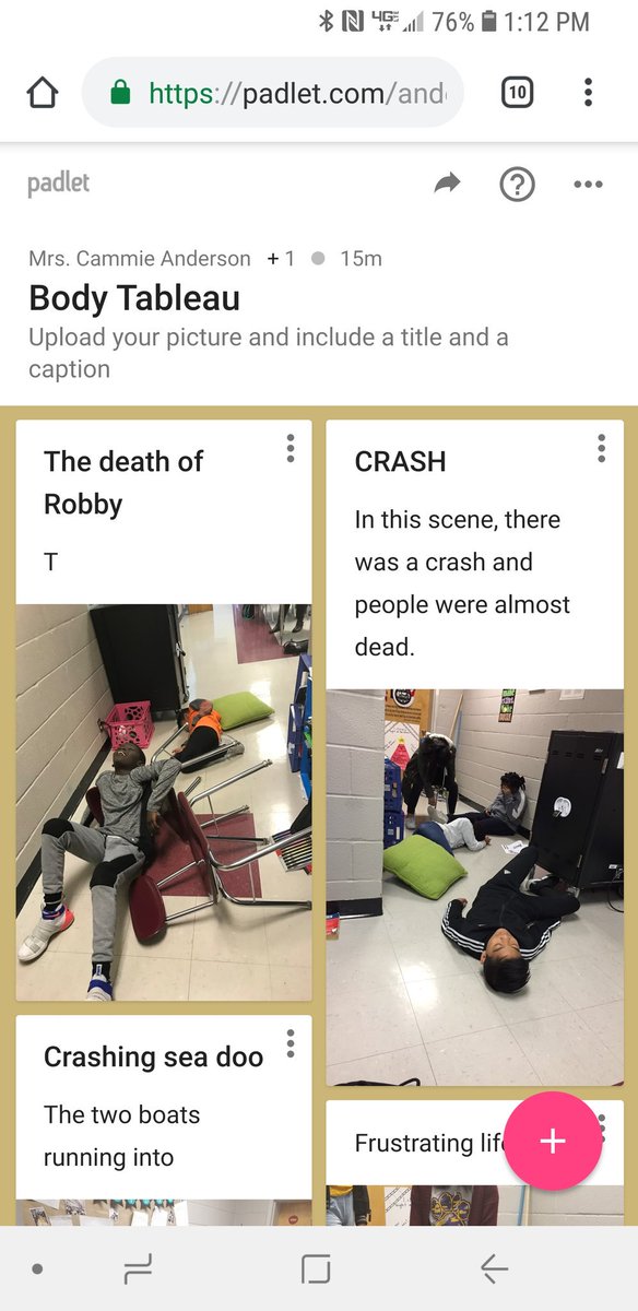 SMS_Anderson's tweet photo. Station rotations #bodytableau #padlet #circletalks #wallofsilence thanks @EdieBEmery for the great idea https://t.co/YYJw8MY7CG