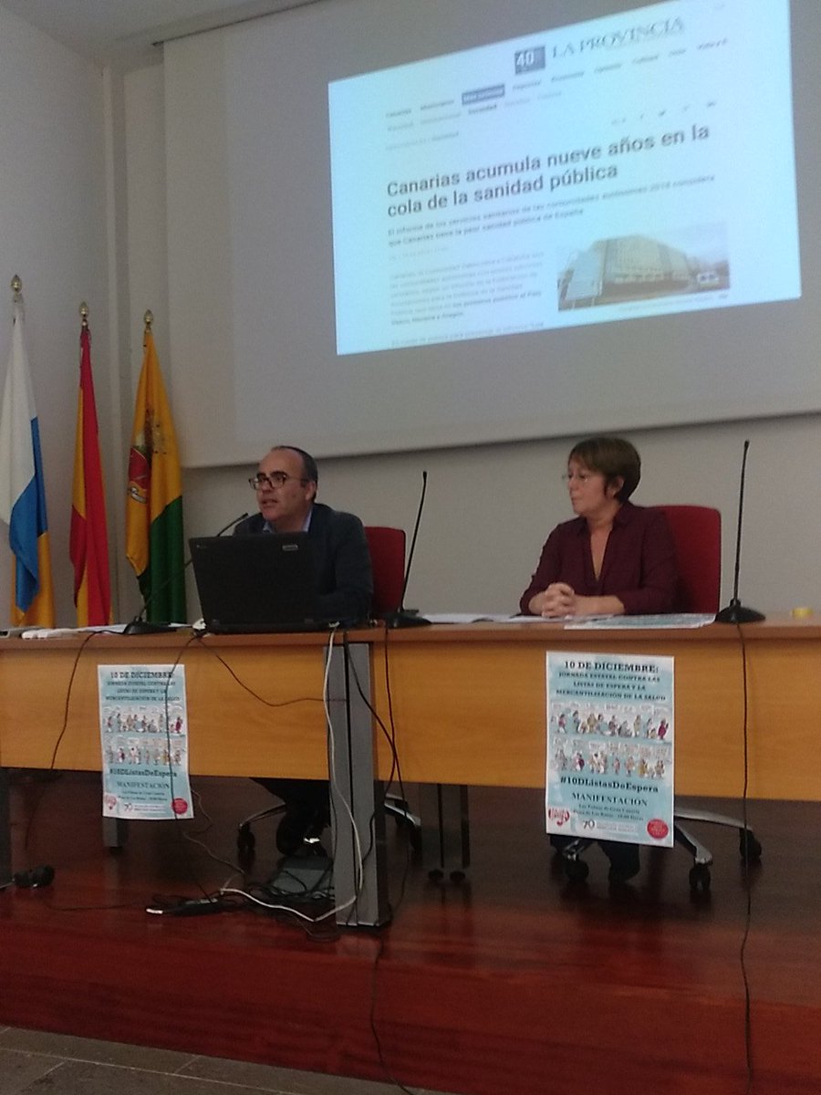 Presentación de <a href="/MareaBlancaGC/">Marea Blanca Gran Canaria</a>  en Arucas
#10DListasdeEspera