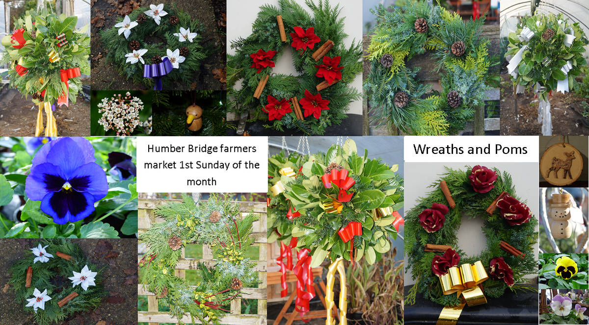 Find us at the <a href="/HumberMarket/">Humber Bridge Farmers' Market</a> this Sunday with a brilliant selection of wreaths, pomanders, seasonal plants and natural decorations
#BuyLocal #LoveYourLocalMarket #MadeInYorkshire