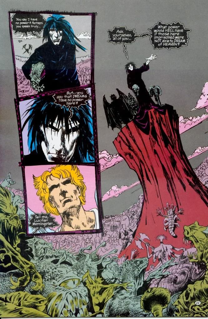 NerdvanaCO's tweet photo. Our #ComicStripOfTheDay commemorates the 30th anniversary of #Sandman #SandmanAt30 - The first encounter between Morfeo/Dream of The Endless and Lucifer Morningstar an instant classic! https://t.co/zAsVuO4mpx