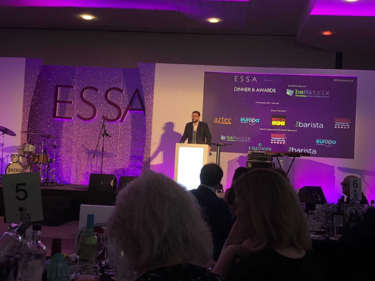 esmltd's tweet photo. #essaconf18 ESSA has gone all glitter and bling. Two years ago was nothing like this!! #Events industry on the up? Certainly a happy place to be. https://t.co/fWRK0mt3W2