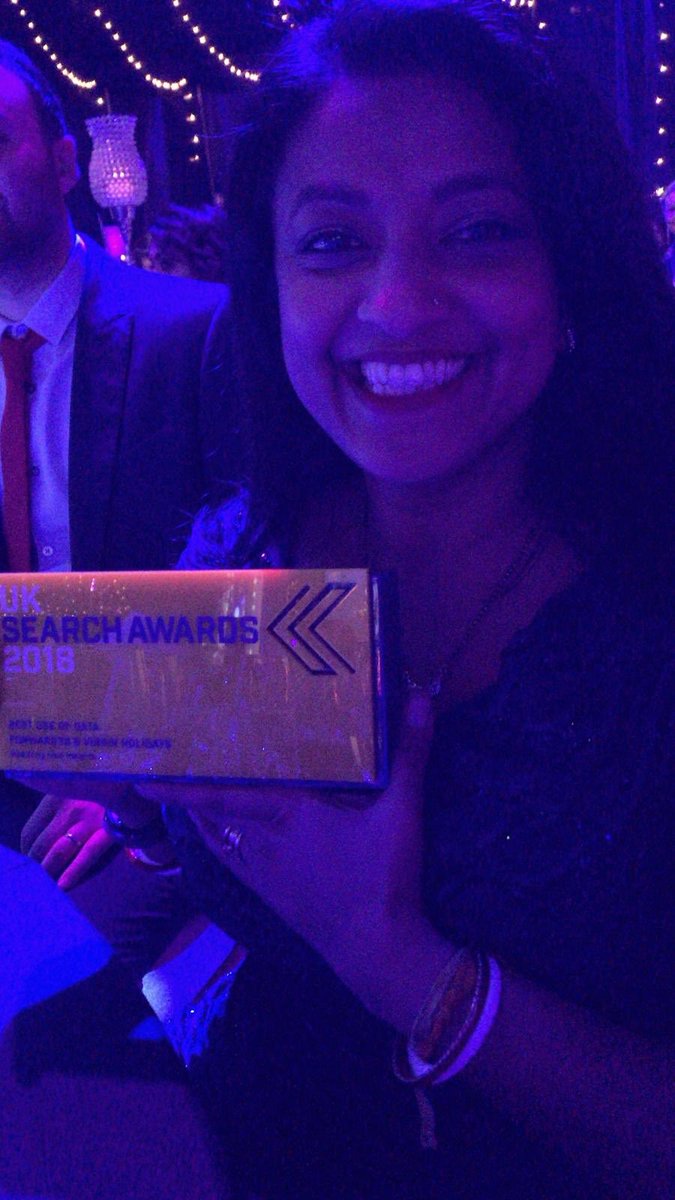 supdev's tweet photo. And we Won !!! Best use of data - Virgin Holidays #uksearchawards #forward3d https://t.co/xvlsj62n9K