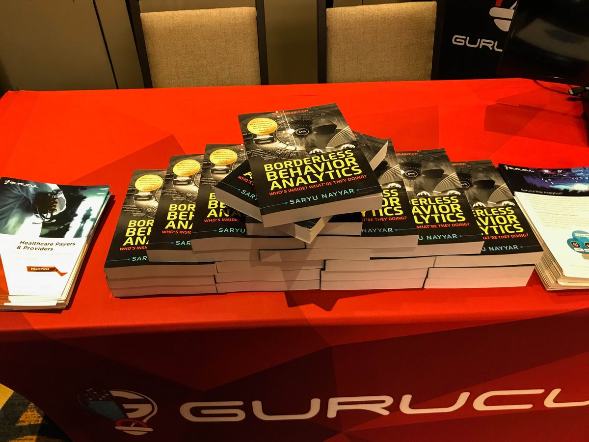 Gurucul's tweet photo. The #hisacFA18 expo hall is open until 3 pm today! Come to #Gurucul booth #5 and pick up your complimentary copy of our book #BorderlessBehaviorAnalytics 📚 https://t.co/QDzHUDDf9j

#NHISAC #Healthcare #healthisac #BehaviorAnalytics #SecurityAnalytics #UEBA #FraudAnalytics https://t.co/0o1vlBLduK
