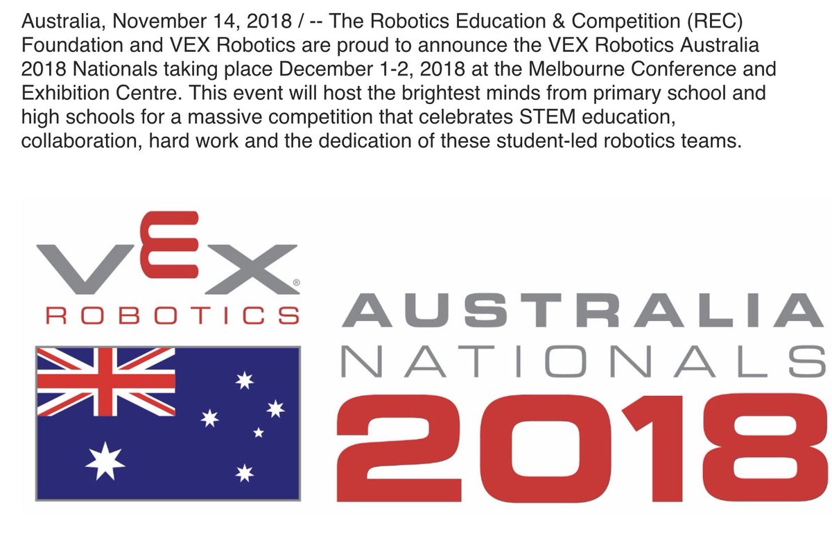 Good luck to all the team competing this weekend at the Nationals!  #roadtoVEXWorlds #OMGRobots