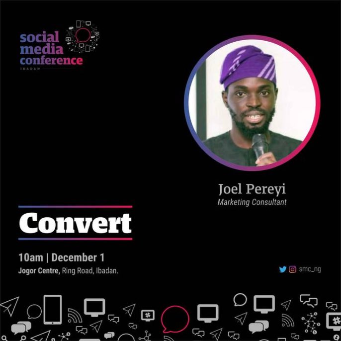 App_Olalekan's tweet photo. Are you a CEO, Business Owner, Entrepreneur etc?
I am sure you will be familiar with this 👇
How can firms get conversion across different social media platforms? 

Join Joel Pereyi, a Marketing Consultant at #SMCIbadan
Venue: Jogor Centre Ring Road Ibadan
Date: Dec 1,2018 | 10am https://t.co/WG3grFrMHI