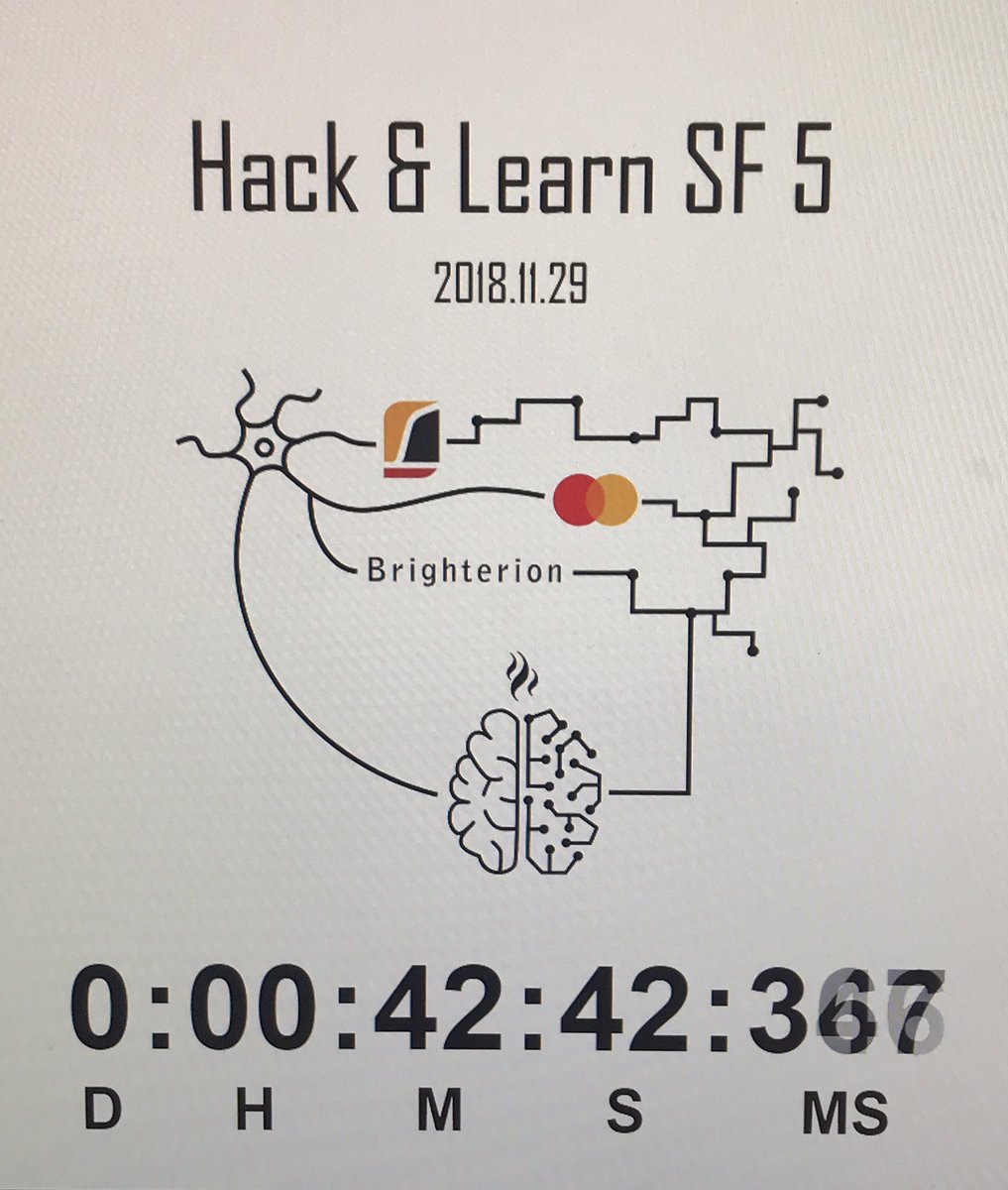 HackandLearn13's tweet image. Almost time for #HackAndLearnSF5! We’re collaborating with @brighterion for a hackathon focused on AI/ML techniques. Get excited!