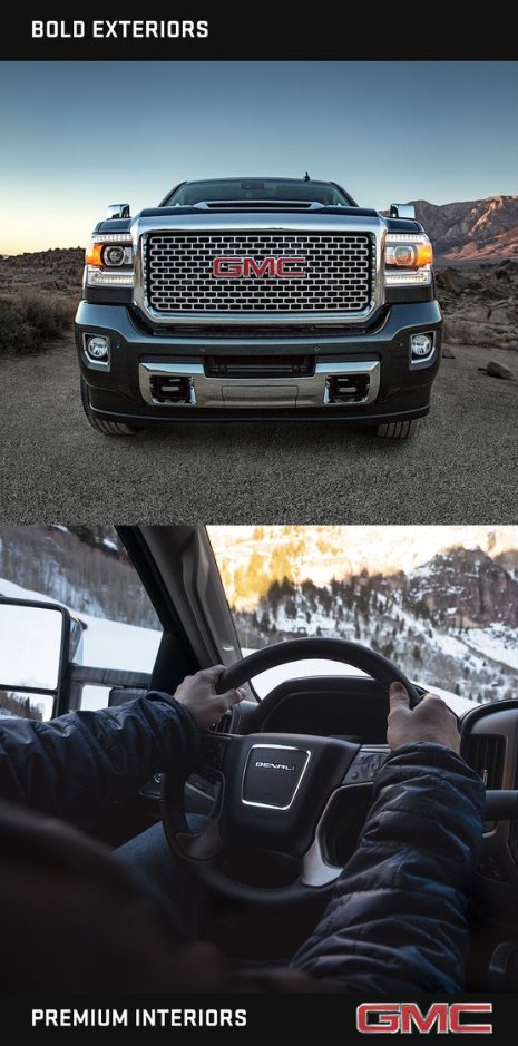 Bold exteriors. Premium interiors. It's the GMC way.