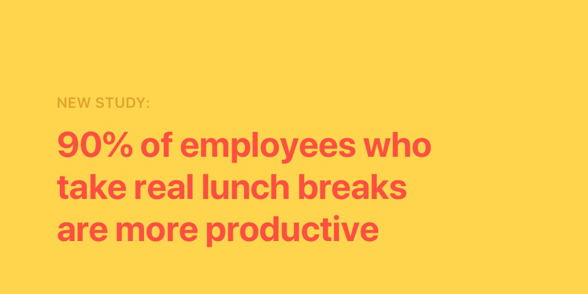 allsetUS's tweet photo. Send this to your boss! 🙂 Another proof that taking a real lunch break pays off 💪
Check out more details on our blog: 
https://t.co/GcMHleJ06j
#recentstudy #lunchbreak #productivity #allsetnow https://t.co/K3jyIaODlh
