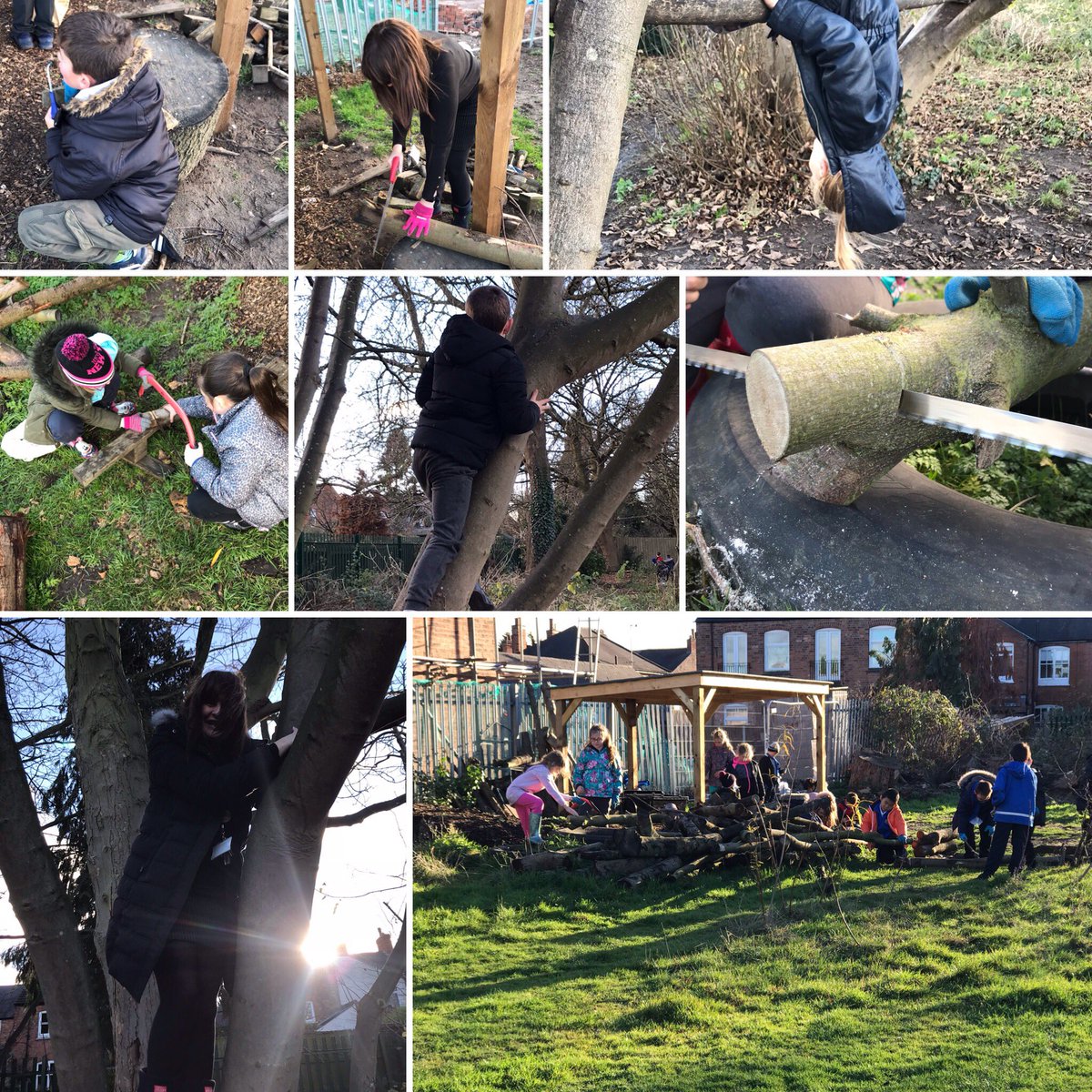 All_SaintsCofE's tweet photo. 🌳Class J K Rowling have been exploring our Forest School this afternoon! We helped Mrs Handley use the tools &amp; climb a tree! We all used the tools safely and supported each other🌳
#ForestSchool #LearningOutdoors #ChildLeadLearning #SelfRiskAsses #TreeClimbing #ForestSchoolTools https://t.co/7MsXrZIrpa