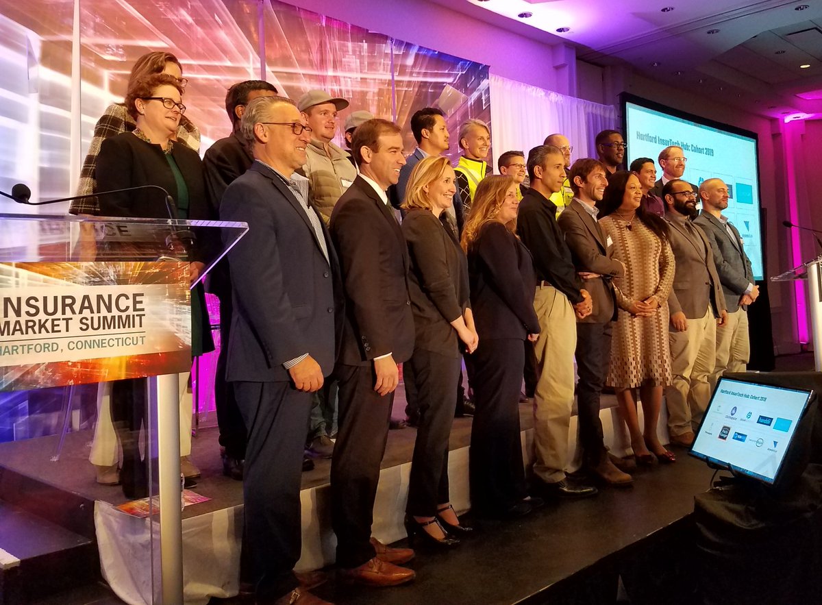 CIDNEWS's tweet photo. Commissioner Wade joins @MayorBronin &amp; others to welcome the 10 startups chosen for 2019 at @InsurTechHfd Hub @sbcInsurTech @upwardhartford @CT_IFS #CTIMS https://t.co/hUKm20zPo1