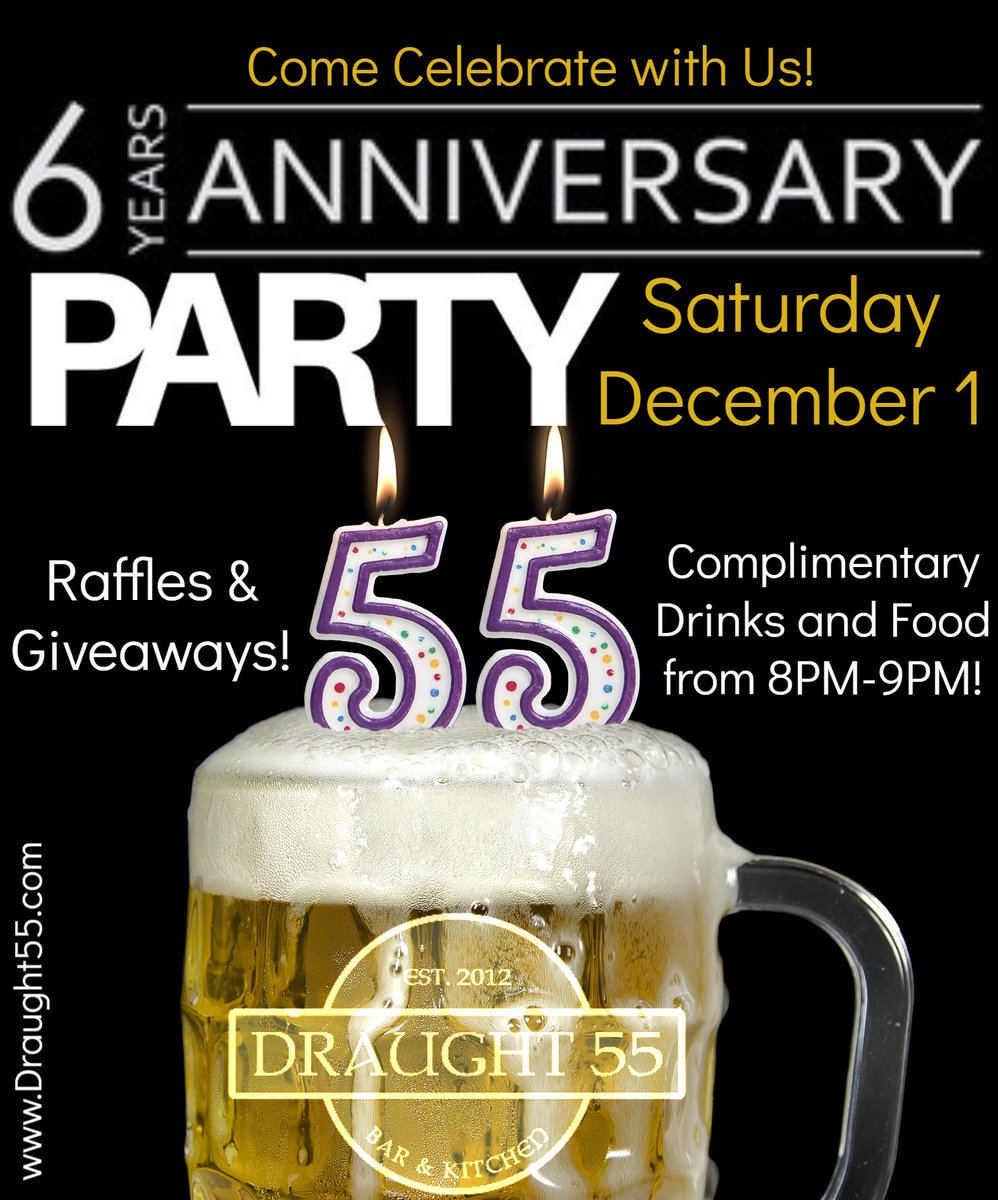 🍾🎉 Come Celebrate our 6th #Anniversary this Sat. Night Thanks to the greatest customers,friends and family who have shared many good times with us!
#anniversaryparty  #craftbeer   #nyc  #nyceats #craftbeerlife #midtowneast #nycnightlife #happyhour #craftcocktails #holidayparty