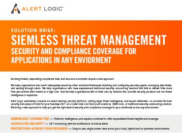 cleartechtoday's tweet photo. #reinvent So What Exactly is #SIEMless Threat Management? Come visit Alert Logic at Booth 1610 to find out. https://t.co/iWliFAadGk