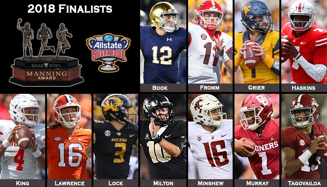 Allstate Sugar Bowl on Twitter "Here are the ManningAward Finalists