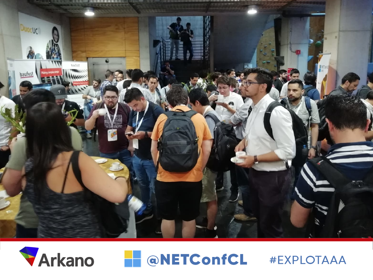 arkanosoftware's tweet photo. Se va otra jornada de la #NETConfCL a tope 🇨🇱 Todavía puedes pasar por nuestro stand! #Explotaaa 💣
Gracias @willynet por visitarnos como siempre, un honor #Microsoft https://t.co/d9Zj3Ndqhg
