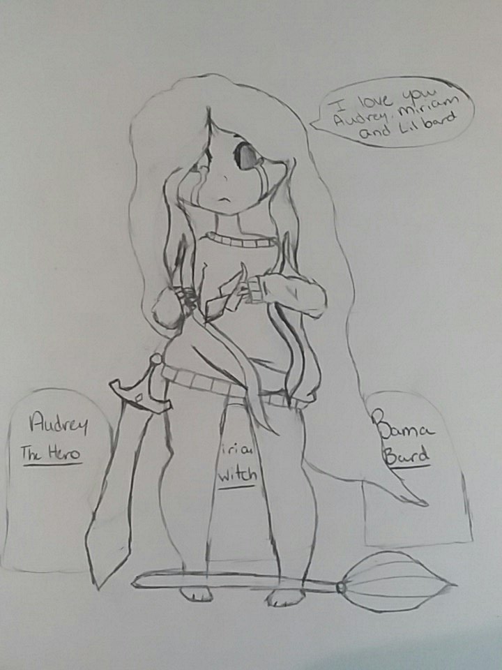 LilMara1's tweet photo. @Mithzan She's immortal, they died old and happy R.I.P. Sorry it's a bit sloppy, drawing one every stream though https://t.co/9WVeS2cNgU